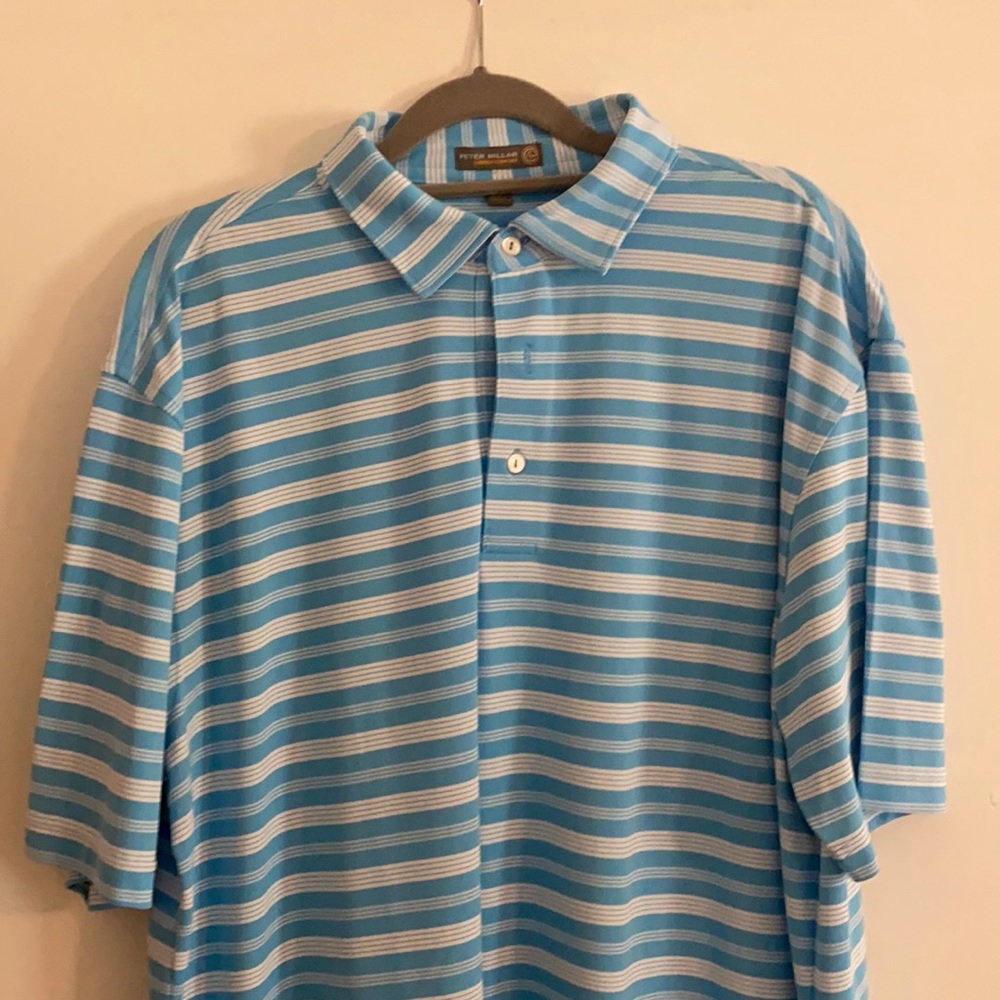 Peter Millar Summer Comfort Blue and White Stripe